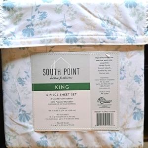 6 piece SHEET king SET wesley floral 2 EXTRA PILLOWCASES included BRAND NEW
